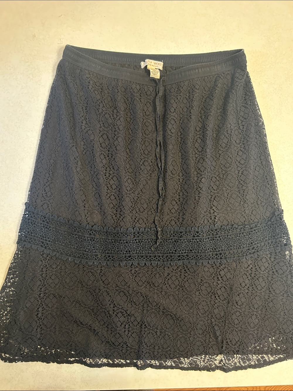 Black Lace A-Line Women's Skirt